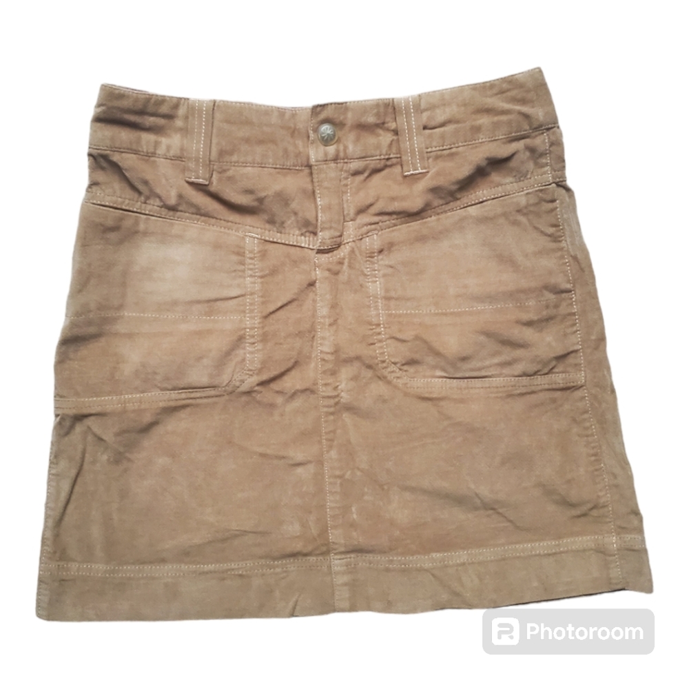 Athleta Tan Cord 2P Skirt with Pockets